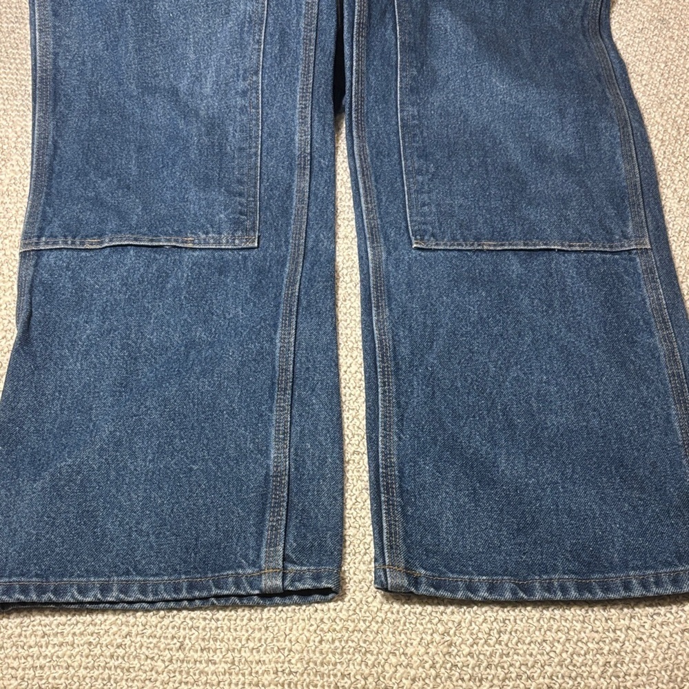 Carhartt Carpenter Relaxed Fit Dungaree Dark Blue Jeans Vintage - Picture 4 of 11